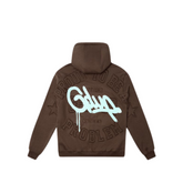Geedup Co Proud To Be A Problem Hoodie - Brown/Light Blue